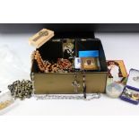 Christian related items including Rosary beads from Italy and Jerusalem.