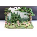 ' The Faerie Glen ', Compton & Woodhouse bisque resin scene, with eight fairies, 29cm high