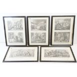 After William Hogarth FRSA (1697-1764) - Five engravings to include 'The Committee and Hudribas