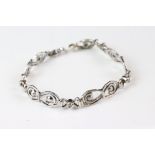 A 9ct White gold and Diamond bracelet, commissioned in South Africa.