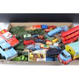 A collection of mainly vintage die cast vehicles to include Corgi, Dinky, Spot-On and Matchbox