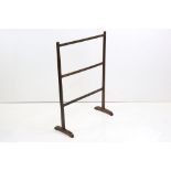 Victorian mahogany towel rail, 63cm wide x 91cm high