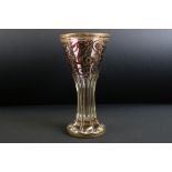 Early 20th Century Bohemian glass vase in the manner of Lobmeyr. The vase of tapering form with a