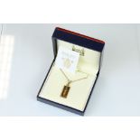 Royal Mint Classics limited edition 2004 9ct gold ingot on 9ct gold chain, no. 1188/ 5000,