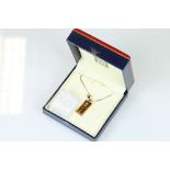 Royal Mint Classics limited edition 9ct gold ingot pendant necklace, 9ct gold chain, no. 277/1805,