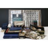 A large collection of British pre decimal and commemorative coins and foreign coins to include