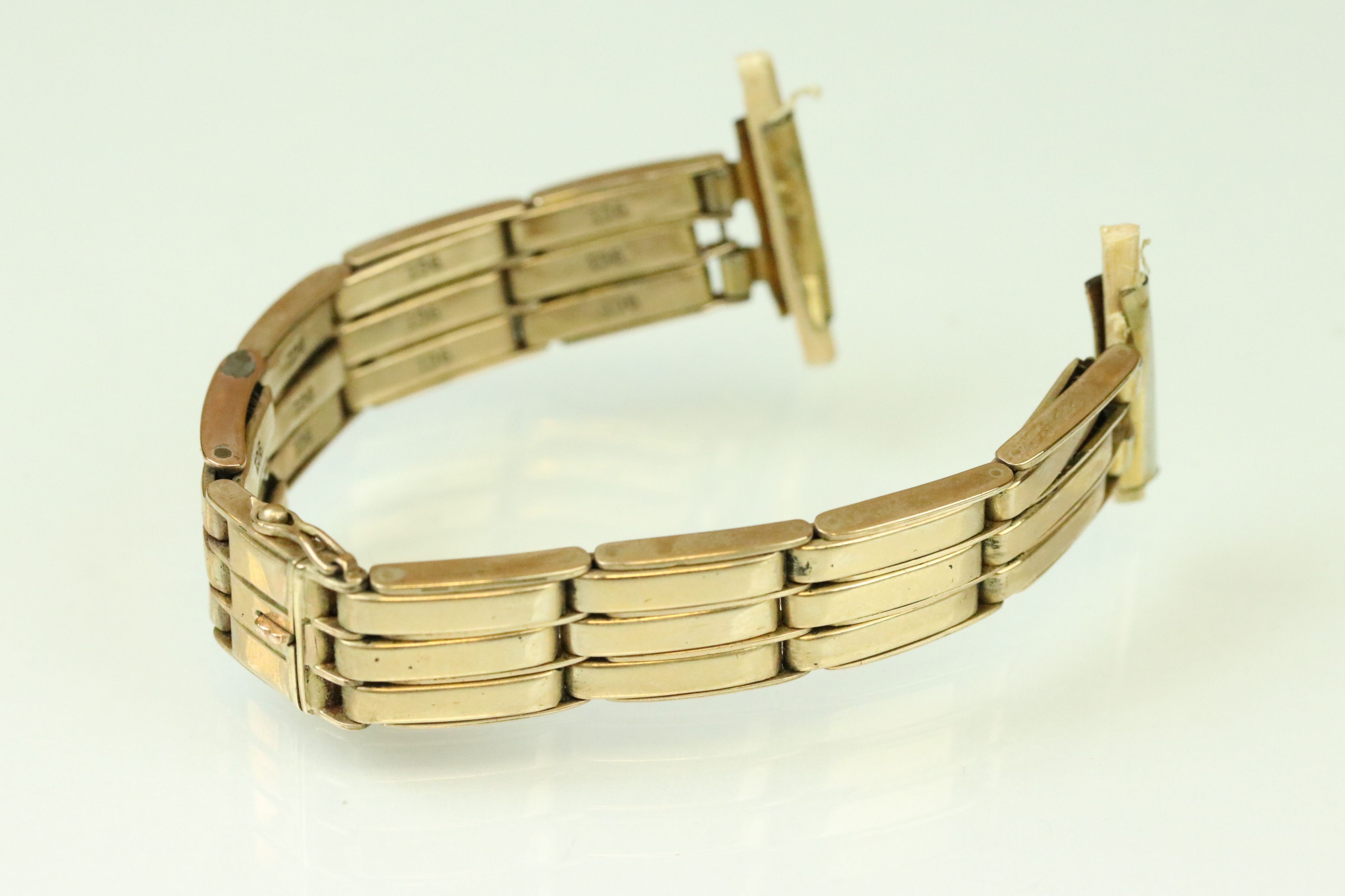 9ct gold expandable watch strap (af)