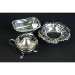 Late Victorian silver bon bon dish with pierced border, Sheffield 1895 - John Henry Potter (approx