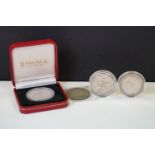 A collection of four British King George V 1935 pre decimal silver full crown coins.