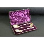 Vintage silver plated serving set comprising two serving spoons and one strainer spoon all with