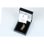 Royal Mint 2003 limited edition 9ct gold ingot pendant, 9ct gold chain, no. 2205/5000, original box