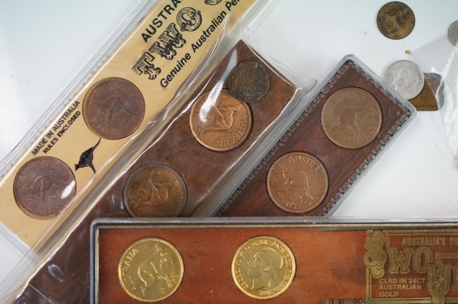 A large collection of British pre decimal and commemorative coins and foreign coins to include - Image 9 of 19