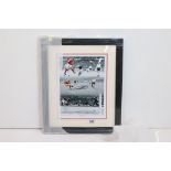 Autographed / Signed Photographic Picture of Sir Geoff Hurst Hat Trick Goals in the England 1966