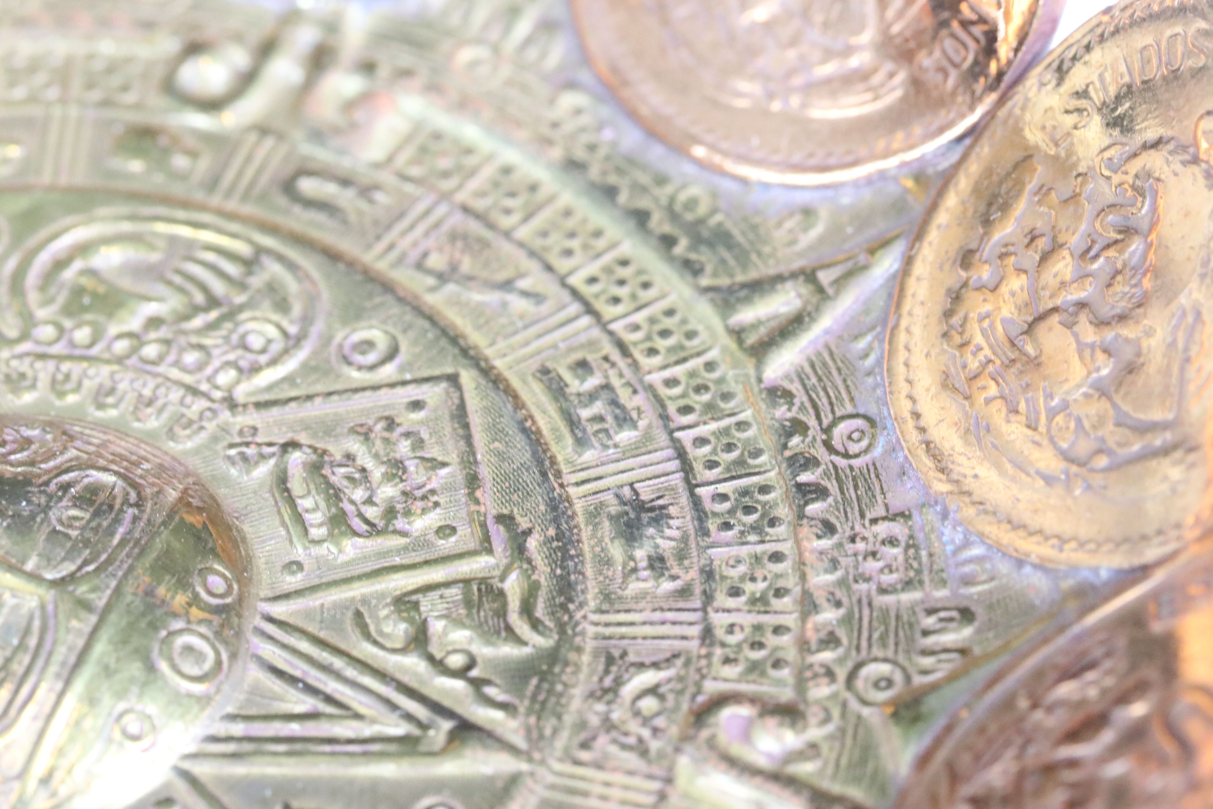 A 9ct gold masonic gents signet ring together with art nouveau lady, cross, spoon and ashtray. - Image 9 of 19