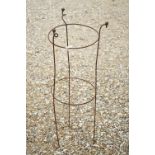 Hand Forged Wrought Iron Circular Garden Support / Frame, 38cm diameter x 94cm high