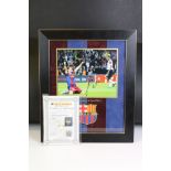 Signed Lionel Messi Barcelona Football Club Photograph Display with certificate of authenticity from