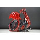 Royal Doulton Flambé 'Dragon' porcelain figure, HN3552, approx 13.5cm high