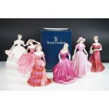 Six porcelain lady figures to include 4 x Coalport (3 x Ladies of Fashion - Jenny, Valerie &