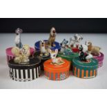 Nine boxed Wade 'The Hat Box Series' Disney porcelain figures to include No. 12 Dachie, No. 2