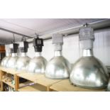 Six Large Industrial Conical Light Fittings with Thorlux Integral Ballast Units, approx. 78cm high