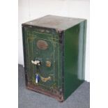 Victorian Bent Steel ' Fred Baxter, Birmingham ' Safe, with single door opening to a fitted