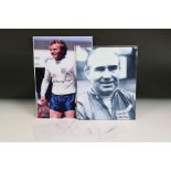 Football interest - Signed Photograph of Sir Bobby Moore and Signed Photograph of Sir Alf Ramsey