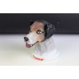 Shop display figure of a Jack Russell dog advertising Canny collars. Approx. 19cm high