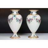 Pair of Large Early 20th century William Moorcroft for James Macintyre Baluster Vases decorated in