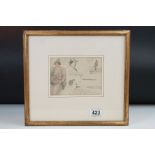 Marquees of Sligo, a watercolour and pencil portrait, character portrait sketch dated 1923 inscribed