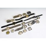 Collection of vintage watches including Seiko, Oris Aristo, Sekonda Auto etc.