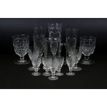 Group of mixed glassware to include 2 x 19th century pressed glass rummers, 3 x 19th century