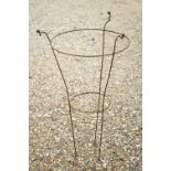 Hand Forged Wrought Iron Circular Garden Support / Frame, 51cm diameter x 96cm high