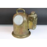 Early 20th Century Brass Ships Binnacle Compass, with glass viewing window, the compass by Henry