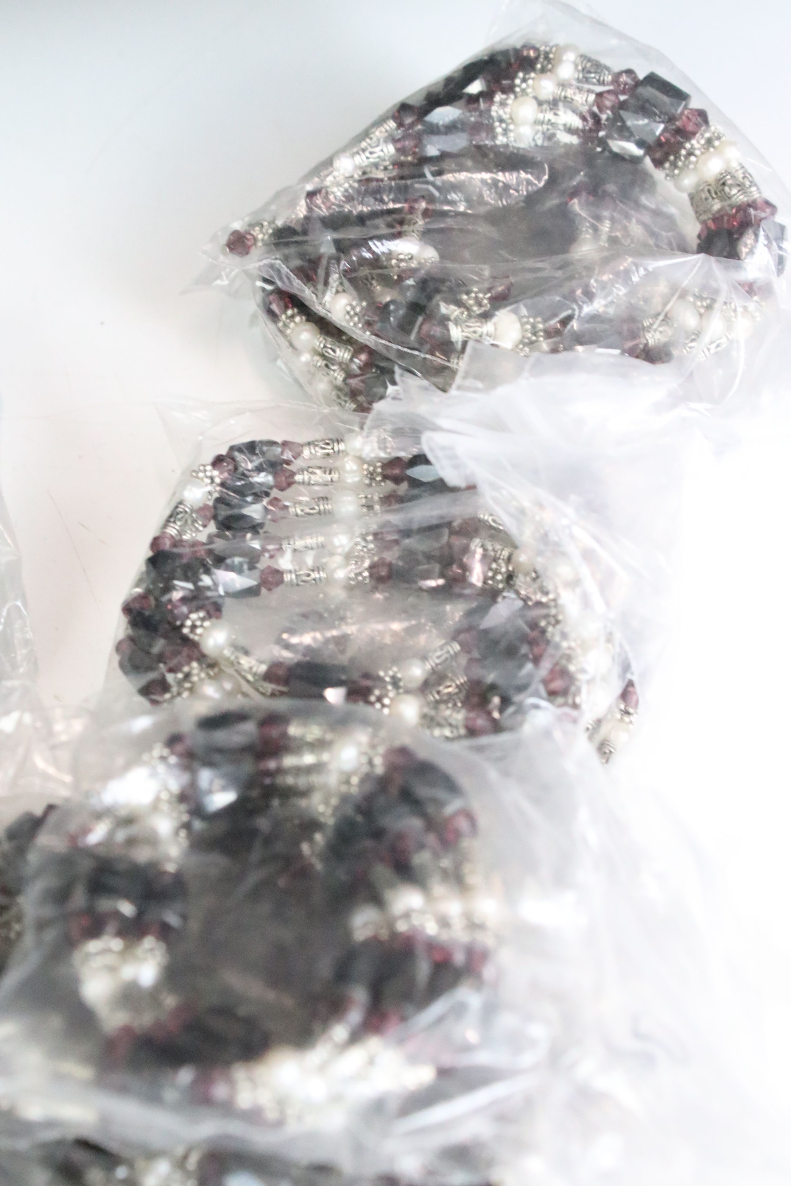 A collection of approx thirty nine beads, pearls and hematites necklaces with magnetic fastenings, - Image 6 of 7
