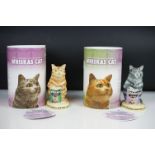 Two boxed Royal Doulton ' Whiskas Cat ' limited edition advertising figures (MCL 15) to include '