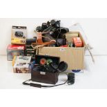 A large collection of mixed photographic equipment and cameras to include Digital, Polaroid and 35mm