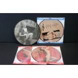 Vinyl & Memorabilia - 3 Marilyn Monroe picture discs together with a picture disc clock.