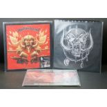 Vinyl - 3 Motorhead LPs to include No Remorse Ltd Edn 2 LP in leather sleeve (Bronze MOTOR 1) Ex+,