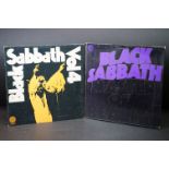 Vinyl - 2 Black Sabbath original UK pressing LPs on Vertigo Records to include Master Of Reality box