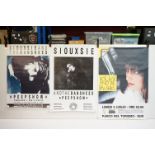 Memorabilia - 3 Siouxsie And The Banshees posters to include UK Peepshow tour x 2 plus Italian gig