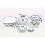 Early 20th Century Losol Ware ceramic bathroom set, the lot to include wash jug and bowl, lidded