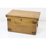 Victorian pine tack box, 53cm wide x 30cm high