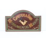 A Carter & Sons hand painted wooden advertising sign.