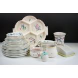 Poole pottery - Blue and white partial dinner service (plates bowls and dishes), together with