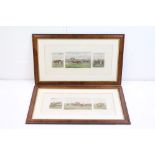 After E.A.S. Douglas, Two Framed and Glazed Horse Racing Pictures, each with three engravings titled