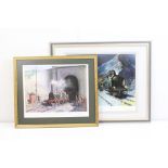 Terence Cuneo - Two Signed Limited Edition Steam Train Prints titled ‘ The Great Western Railway