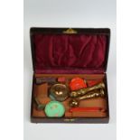 A collection of antique wax seals and taper wax.