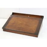 Victorian Mahogany Clerk's Table Top Desk with sloping lid, 84cm wide x 53cm deep x 26cm high