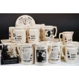 Collection of Black & White scotch whisky advertising water jugs, clock ash trays, advertising