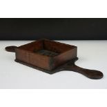 Antique Chapel style mahogany collection box, 45cm long